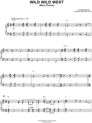 Wild Wild West Sheet Music Downloads At Musicnotes Com - sans piano notes roblox