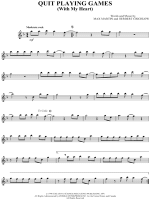 Quit Playing Games (With My Heart) Sheet Music - 9 Arrangements Available  Instantly - Musicnotes