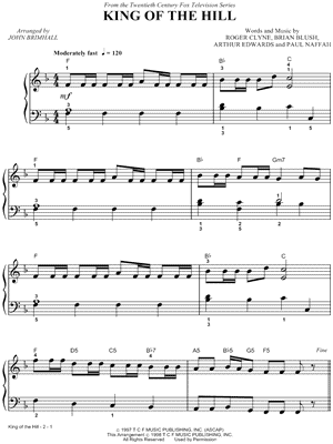 Theme From King Of The Hill Sheet Music, The Refreshments