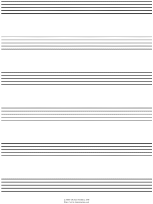 Musicnotes Com Manuscript Paper 6 Stave Super Jumbo Free Blank Sheet Music Sheet Music In C Major Download Print Sku Mn0038333