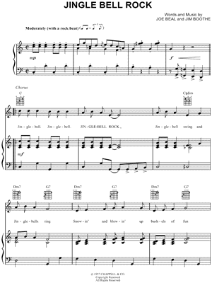 Bobby Helms Jingle Bell Rock Sheet Music In C Major Transposable Download Print Sku Mn