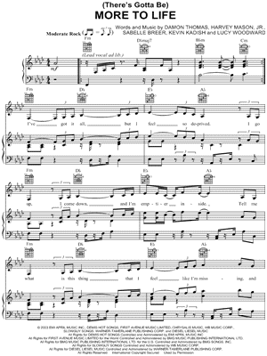 Stacie Orrico - (There's Gotta Be) More to Life - Sheet Music (Digital Download)