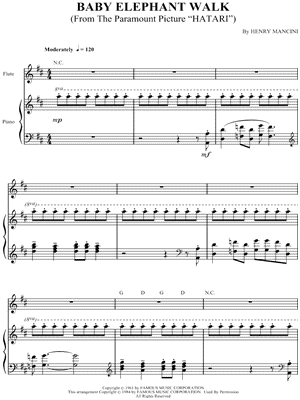 Baby Elephant Walk Sheet Music Arrangements Available Instantly Musicnotes