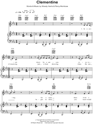 Bobby Darin Clementine Sheet Music In Eb Major Download Print Sku Mn