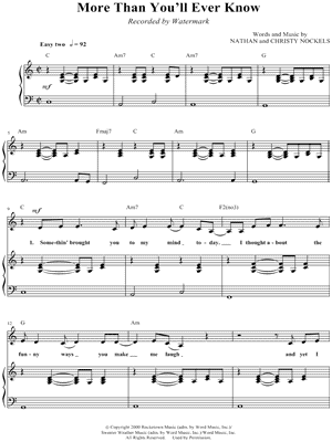 More Than You Ll Ever Know Lyrics Watermark