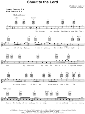 Shout To The Lord Chord Chart