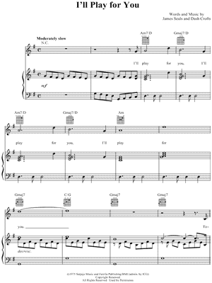 Seals Crofts I Ll Play For You Sheet Music In G Major Download Print Sku Mn