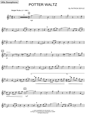 London Symphony Orchestra - Potter Waltz - Alto Saxophone - Sheet Music (Digital Download)