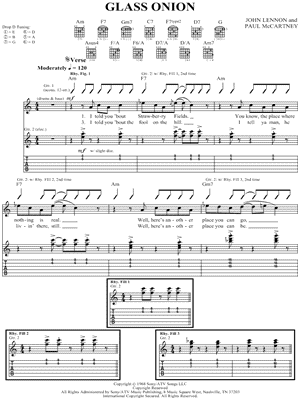 ødemark twinkle Omkostningsprocent Glass Onion" Sheet Music - 5 Arrangements Available Instantly - Musicnotes