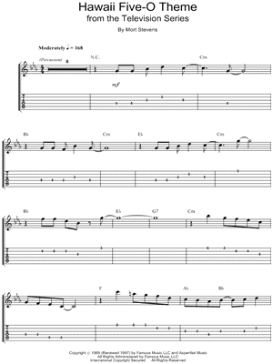 Hawaii Five O Chord Chart