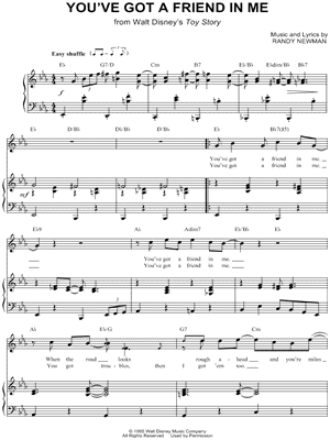 Randy Newman You Ve Got A Friend In Me Sheet Music In Eb Major Transposable Download Print Sku Mn