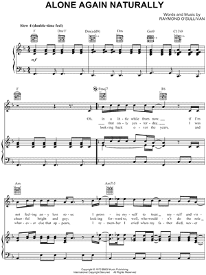 Alone Again (Naturally) sheet music for guitar (chords) v2