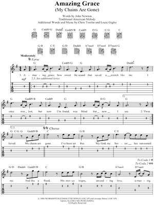 "Amazing Grace (My Chains Are Gone)" Sheet Music - 29 ...