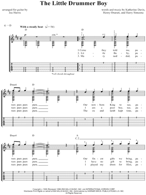 Traditional English Carol "The First Noël" Guitar Tab in C Major - Download & Print - SKU: MN0059121