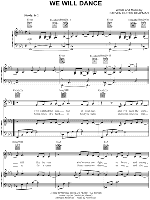 Steven Curtis Chapman We Will Dance Sheet Music In Eb Major Transposable Download Print Sku Mn