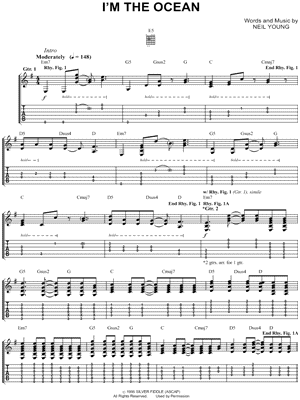 Neil Young - I'm the Ocean - Sheet Music (Digital Download)
