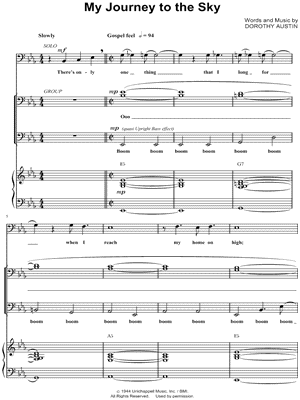 Gaither Vocal Band - My Journey To the Sky - Sheet Music (Digital Download)
