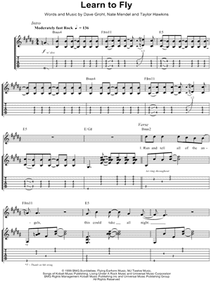 Learn to fly – Foo Fighters Sheet music for Piano (Solo)