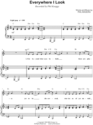 Phil Keaggy Everywhere I Look Sheet Music in C Major - Download & Print -  SKU: MN0068785