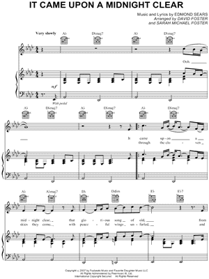 Josh Groban It Came Upon A Midnight Clear Sheet Music In Ab Major Transposable Download Print Sku Mn