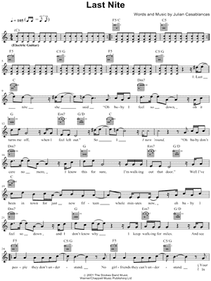 The Strokes - You Only Live Once Sheet music for Piano (Solo