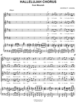 HALLELUJAH HANDEL PARTITURA PDF