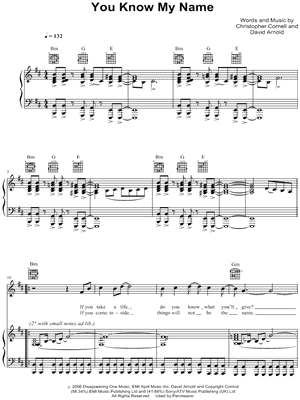 YOU KNOW MY NAME Sheet music for Piano (Solo)