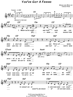 You Ve Got A Friend Sheet Music 42 Arrangements Available Instantly Musicnotes