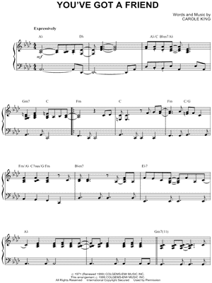 You Ve Got A Friend Sheet Music 42 Arrangements Available Instantly Musicnotes