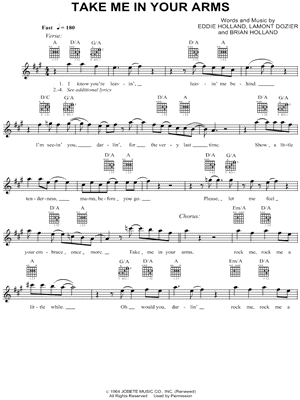 Take Me In Your Arms Rock Me A Little While Sheet Music Doobie Brothers Rock F2S 