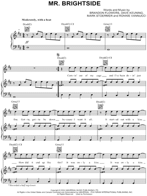 The Killers Sheet Music Downloads At Musicnotes Com