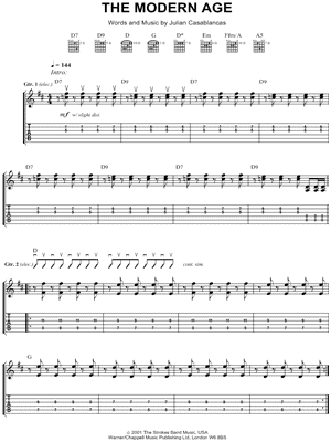 You only live once – The Strokes . Sheet music for Clarinet in b