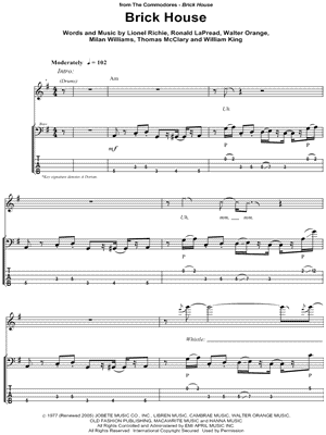 Brick House Horn Chart