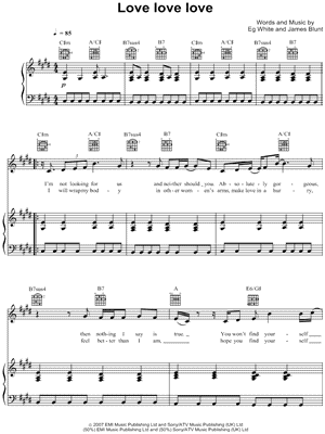 ☆ James Blunt-Monsters Sheet Music pdf, - Free Score Download ☆