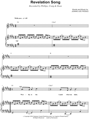 Passion: Revelation Song sheet music for voice, piano or guitar