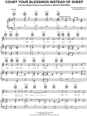 Bing Crosby "Count Your Blessings Instead of Sheet Music in C Major - Download & Print - SKU: MN0075904