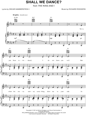 Shall We Dance From The King And I Sheet Music In Eb Major Transposable Download Print Sku Mn