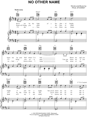 No Other Name Sheet Music To Download And Print