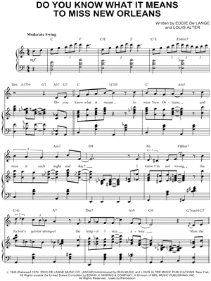 Do You Know What It Means To Miss New Orleans Sheet Music 7 Arrangements Available Instantly Musicnotes