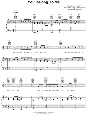 Vera Lynn - You Belong To Me - Sheet Music (Digital Download)