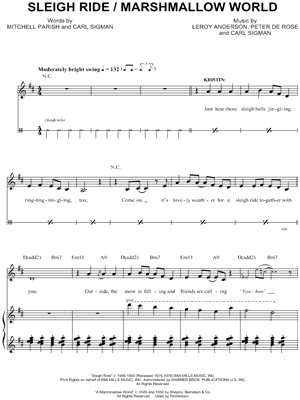 Kristin Chenoweth - Sleigh Ride / Marshmallow World - Sheet Music (Digital Download)