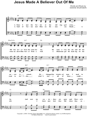 Kingdom Heirs - Jesus Made a Believer Out of Me - Sheet Music (Digital Download)
