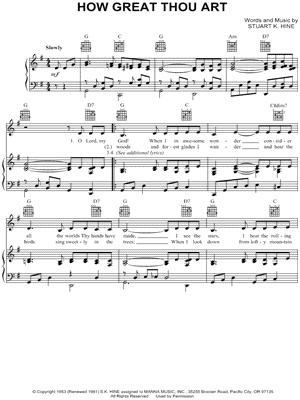 PIANO SOLO SHEET MUSIC] How Great Thou Art : Musicalibra