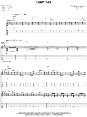 Sum 41 -  Pieces  Piano Chords Lesson 