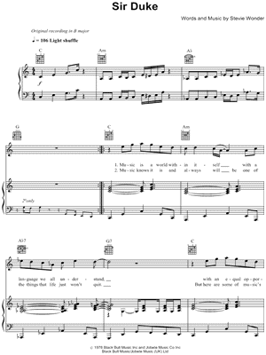 Sir Duke Horn Chart