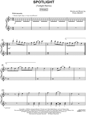 fireflies sheet music for piano. piano sheet music. free
