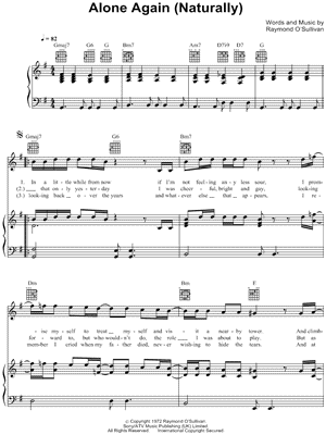 Alone Again (Naturally) Sheet Music | Gilbert O'Sullivan | Guitar  Chords/Lyrics