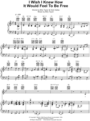 Nina Simone I Wish I Knew How It Would Feel To Be Free Sheet Music In Major Transposable Download Print Sku Mn