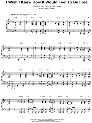 I Wish I Knew How It Would Feel To Be Free Sheet Music 10 Arrangements Available Instantly Musicnotes