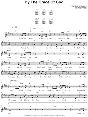 Gateway Worship - By the Grace of God - Sheet Music (Digital Download)